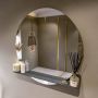 Mondiaz SPOT Badkamerspiegel rond 100cm spiegelplanchet kleur Dark Grey SPOTPLNCHT100DGR - Thumbnail 1
