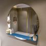 Mondiaz SPOT Badkamerspiegel rond 100cm spiegelplanchet kleur Jeans SPOTPLNCHT100JEA - Thumbnail 1