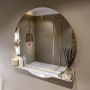 Mondiaz SPOT Badkamerspiegel rond 100cm spiegelplanchet kleur Linen SPOTPLNCHT100LIN - Thumbnail 1