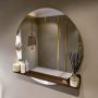 Mondiaz SPOT Badkamerspiegel rond 100cm spiegelplanchet kleur Rust SPOTPLNCHT100RUS - Thumbnail 1
