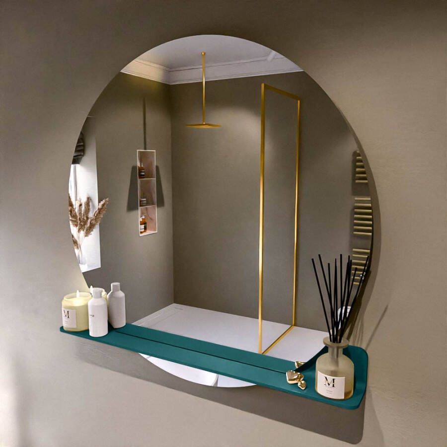 Mondiaz SPOT spiegel rond 110cm met Spiegelplanchet kleur Smag.