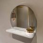 Mondiaz SPOT Badkamerspiegel rond 30cm spiegelplanchet kleur Linen SPOTPLNCHT30LIN - Thumbnail 1