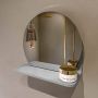 Mondiaz SPOT Badkamerspiegel rond 30cm spiegelplanchet kleur Plata SPOTPLNCHT30PLA - Thumbnail 1