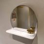 Mondiaz SPOT Badkamerspiegel rond 30cm spiegelplanchet kleur Talc SPOTPLNCHT30TAL - Thumbnail 1