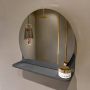 Mondiaz SPOT Badkamerspiegel rond 40cm spiegelplanchet kleur Dark Grey SPOTPLNCHT40DGR - Thumbnail 1