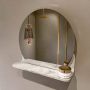 Mondiaz SPOT Badkamerspiegel rond 40cm spiegelplanchet kleur Frappe SPOTPLNCHT40FRA - Thumbnail 1