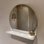 Mondiaz SPOT Badkamerspiegel rond 40cm spiegelplanchet kleur Linen SPOTPLNCHT40LIN - Thumbnail 1