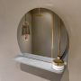 Mondiaz SPOT Badkamerspiegel rond 40cm spiegelplanchet kleur Plata SPOTPLNCHT40PLA - Thumbnail 1