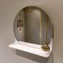 Mondiaz SPOT Badkamerspiegel rond 40cm spiegelplanchet kleur Talc SPOTPLNCHT40TAL - Thumbnail 1