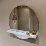 Mondiaz SPOT Badkamerspiegel rond 50cm spiegelplanchet kleur Clay SPOTPLNCHT50CLA - Thumbnail 1