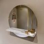 Mondiaz SPOT Badkamerspiegel rond 50cm spiegelplanchet kleur Glace SPOTPLNCHT50GLA - Thumbnail 1