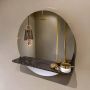 Mondiaz SPOT Badkamerspiegel rond 50cm spiegelplanchet kleur Lava SPOTPLNCHT50LAV - Thumbnail 1