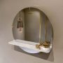 Mondiaz SPOT Badkamerspiegel rond 50cm spiegelplanchet kleur Ostra SPOTPLNCHT50OST - Thumbnail 1