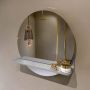 Mondiaz SPOT Badkamerspiegel rond 50cm spiegelplanchet kleur Plata SPOTPLNCHT50PLA - Thumbnail 1