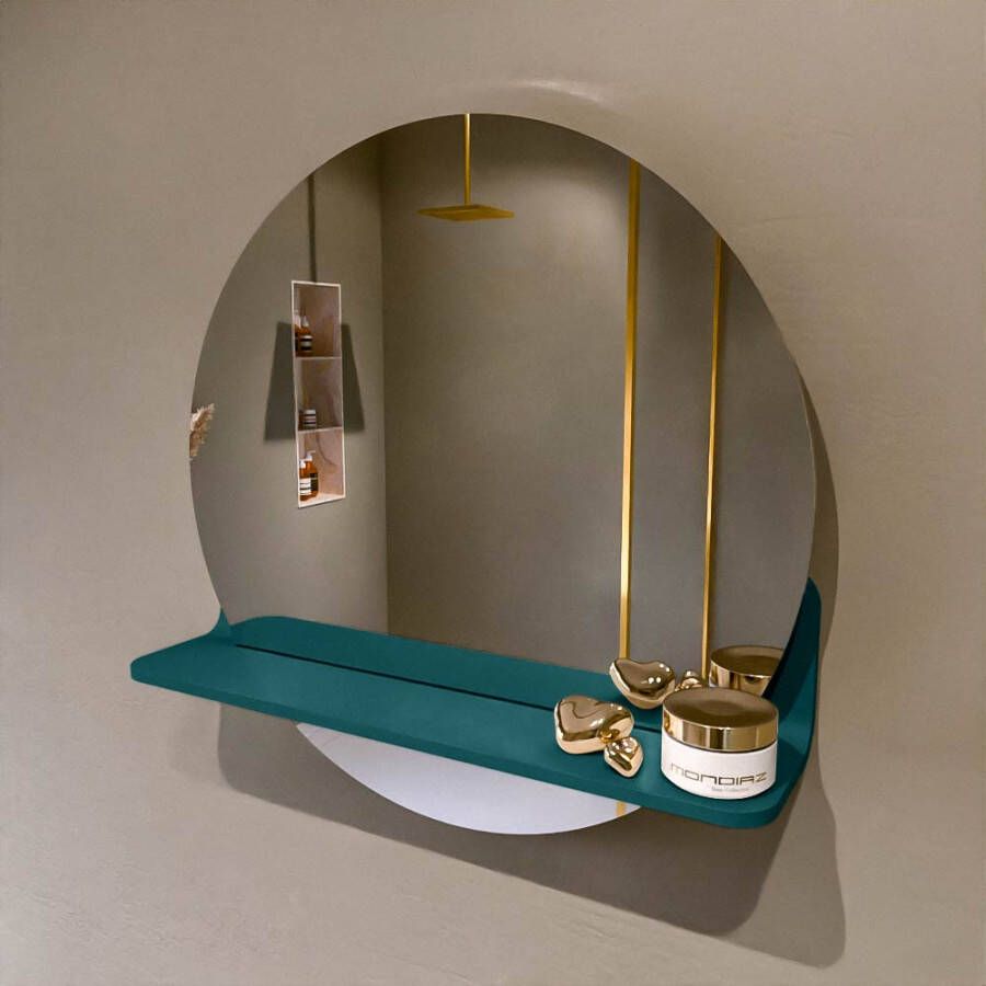 Mondiaz SPOT spiegel rond 50cm met Spiegelplanchet kleur Smag.