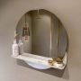 Mondiaz SPOT Badkamerspiegel rond 60cm spiegelplanchet kleur Frappe SPOTPLNCHT60FRA - Thumbnail 1