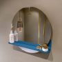 Mondiaz SPOT Badkamerspiegel rond 60cm spiegelplanchet kleur Jeans SPOTPLNCHT60JEA - Thumbnail 1