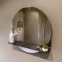 Mondiaz SPOT Badkamerspiegel rond 60cm spiegelplanchet kleur Lava SPOTPLNCHT60LAV - Thumbnail 1
