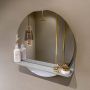 Mondiaz SPOT Badkamerspiegel rond 60cm spiegelplanchet kleur Plata SPOTPLNCHT60PLA - Thumbnail 1