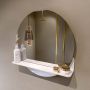 Mondiaz SPOT Badkamerspiegel rond 60cm spiegelplanchet kleur Talc SPOTPLNCHT60TAL - Thumbnail 1