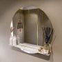 Mondiaz SPOT Badkamerspiegel rond 80cm spiegelplanchet kleur Frappe SPOTPLNCHT80FRA - Thumbnail 1