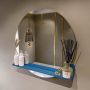 Mondiaz SPOT Badkamerspiegel rond 80cm spiegelplanchet kleur Jeans SPOTPLNCHT80JEA - Thumbnail 1
