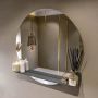 Mondiaz SPOT Badkamerspiegel rond 90cm spiegelplanchet kleur Dark Grey SPOTPLNCHT90DGR - Thumbnail 1