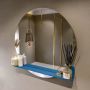 Mondiaz SPOT Badkamerspiegel rond 90cm spiegelplanchet kleur Jeans SPOTPLNCHT90JEA - Thumbnail 1