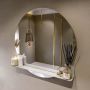 Mondiaz SPOT Badkamerspiegel rond 90cm spiegelplanchet kleur Linen SPOTPLNCHT90LIN - Thumbnail 1