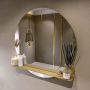 Mondiaz SPOT Badkamerspiegel rond 90cm spiegelplanchet kleur Oro SPOTPLNCHT90ORO - Thumbnail 1