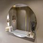 Mondiaz SPOT Badkamerspiegel rond 90cm spiegelplanchet kleur Plata SPOTPLNCHT90PLA - Thumbnail 1