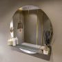 Mondiaz SPOT Badkamerspiegel rond 90cm spiegelplanchet kleur Smoke SPOTPLNCHT90SMO - Thumbnail 1