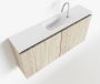 Mondiaz TURE Toiletmeubel 100x23x50cm met 1 kraangaten 2 deuren light brown grey mat Wastafel Eden midden Solid Surface Wit FK75341349 - Thumbnail 1