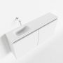 Mondiaz TURE Toiletmeubel 100x23x50cm met 0 kraangaten 2 deuren talc mat Wastafel Eden links Solid Surface Wit FK75341022 - Thumbnail 1