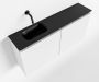Mondiaz TURE Toiletmeubel 100x23x50cm met 0 kraangaten 2 deuren talc mat Wastafel Eden links Solid Surface Zwart FK75341381 - Thumbnail 1