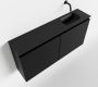Mondiaz TURE Toiletmeubel 100x23x50cm met 0 kraangaten 2 deuren urban mat Wastafel Eden rechts Solid Surface Zwart FK75341412 - Thumbnail 1