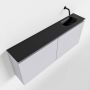 Mondiaz TURE Toiletmeubel 120x23x50cm met 0 kraangaten 2 deuren cale mat Wastafel Eden rechts Solid Surface Zwart FK75341621 - Thumbnail 1