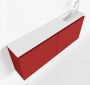 Mondiaz TURE Toiletmeubel 120x23x50cm met 1 kraangaten 2 deuren fire mat Wastafel Eden rechts Solid Surface Wit FK75341209 - Thumbnail 1