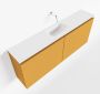 Mondiaz TURE Toiletmeubel 120x23x50cm met 0 kraangaten 2 deuren ocher mat Wastafel Eden midden Solid Surface Wit FK75341176 - Thumbnail 1