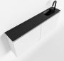 Mondiaz TURE Toiletmeubel 120x23x50cm met 1 kraangaten 2 deuren talc mat Wastafel Eden rechts Solid Surface Zwart FK75341388 - Thumbnail 1