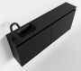 Mondiaz TURE Toiletmeubel 120x23x50cm met 1 kraangaten 2 deuren urban mat Wastafel Eden links Solid Surface Zwart FK75341415 - Thumbnail 1