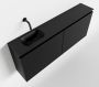 Mondiaz TURE Toiletmeubel 120x23x50cm met 0 kraangaten 2 deuren urban mat Wastafel Eden links Solid Surface Zwart FK75341416 - Thumbnail 1