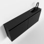 Mondiaz TURE Toiletmeubel 120x23x50cm met 1 kraangaten 2 deuren urban mat Wastafel Eden rechts Solid Surface Zwart FK75341417 - Thumbnail 1