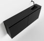 Mondiaz TURE Toiletmeubel 120x23x50cm met 0 kraangaten 2 deuren urban mat Wastafel Eden rechts Solid Surface Zwart FK75341418 - Thumbnail 1