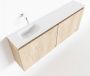 Mondiaz TURE Toiletmeubel 120x23x50cm met 0 kraangaten 2 deuren washed oak mat Wastafel Eden links Solid Surface Wit FK75341298 - Thumbnail 1