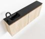 Mondiaz TURE Toiletmeubel 120x23x50cm met 1 kraangaten 2 deuren washed oak mat Wastafel Eden links Solid Surface Zwart FK75341647 - Thumbnail 1