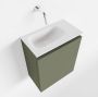 Mondiaz TURE Toiletmeubel 40x23x50cm met 0 kraangaten 1 deuren army mat Wastafel Eden links Solid Surface Wit FK75341124 - Thumbnail 1