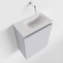Mondiaz TURE Toiletmeubel 40x23x50cm met 0 kraangaten 1 deuren cale mat Wastafel Eden rechts Solid Surface Wit FK75341246 - Thumbnail 1