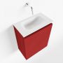 Mondiaz TURE Toiletmeubel 40x23x50cm met 0 kraangaten 1 deuren fire mat Wastafel Eden midden Solid Surface Wit FK75341182 - Thumbnail 1