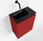 Mondiaz TURE Toiletmeubel 40x23x50cm met 0 kraangaten 1 deuren fire mat Wastafel Eden links Solid Surface Zwart FK75341537 - Thumbnail 1